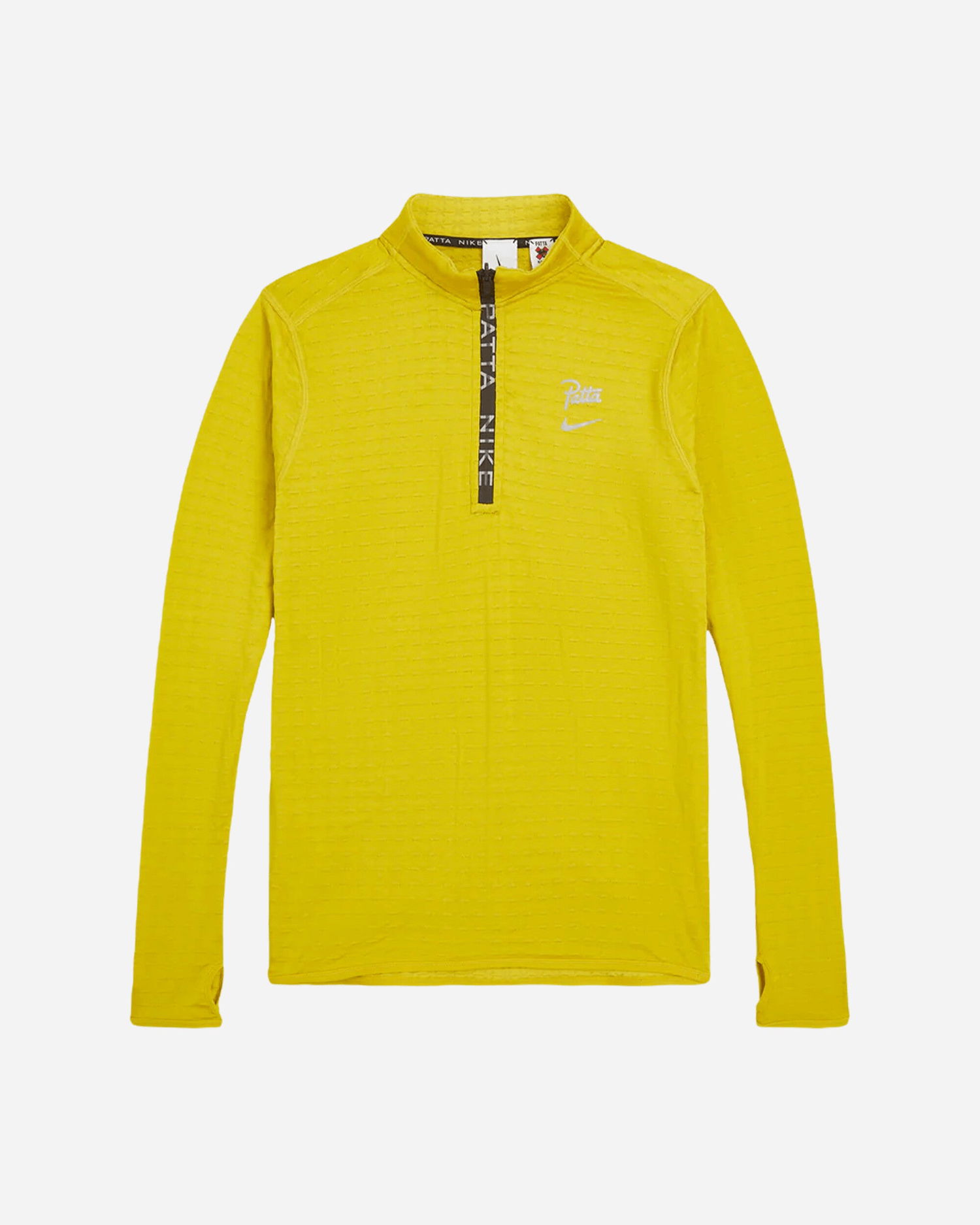 T-shirt Nike Patta Running Team Half-Zip Longsleeve Quartz Gul | FJ3069-389, 1