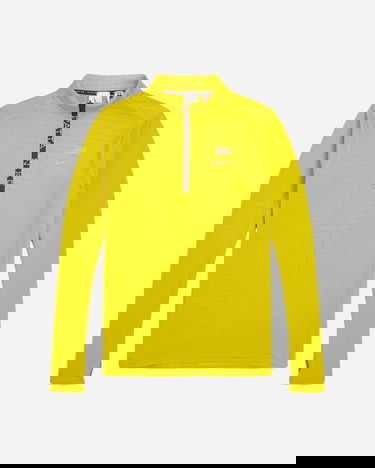 T-shirt Nike Patta Running Team Half-Zip Longsleeve Quartz Gul | FJ3069-389, 1