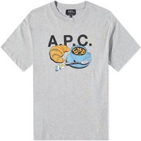 T-shirt A.P.C. END. x Men's 'Coffee Club' Cedric T-Shirt Grå | COEZB-H26265-PLB, 1