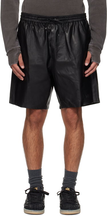 Shorts AMIRI AMIRI Lightweight Leather Shorts Sort | AMLTSH1017, 0