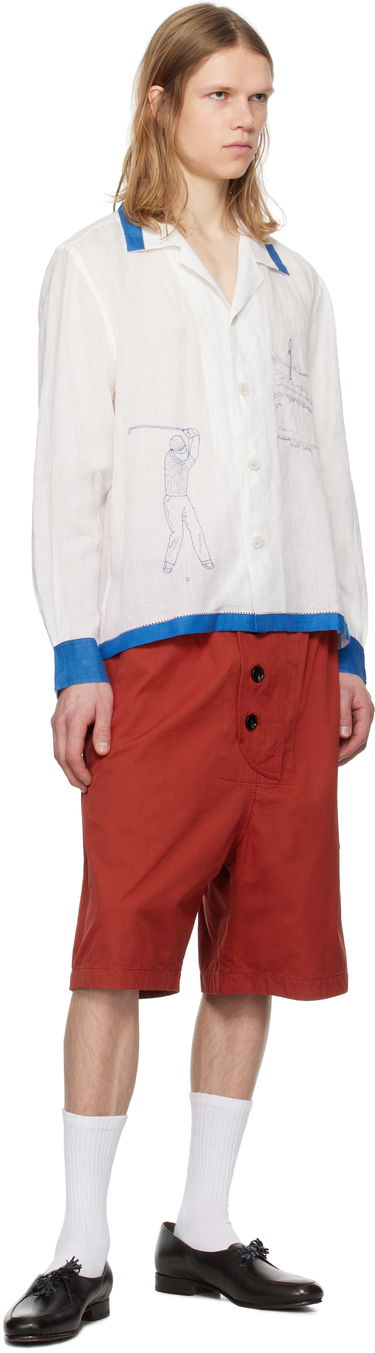 Skjorte Bode Bode Club Champion Long Sleeve Shirt Hvid | MRS25SH009, 3