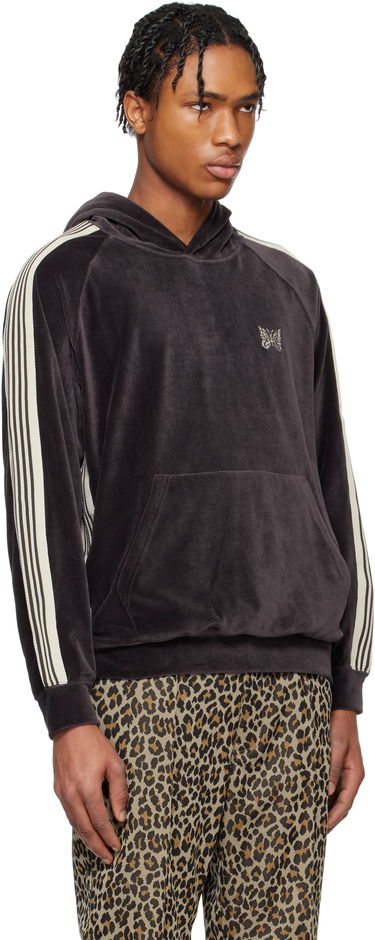 Sweatshirt Needles Needles Velour Track Hoodie Lilla | QV320, 1