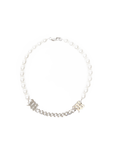 Halskæde MISBHV Pearl & Curb Link Choker Hvid | 4021A042