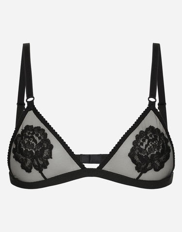 Bh Dolce & Gabbana Dolce & Gabbana Floral Lace Triangle Bralette Sort | O1G24TONQ79N0000, 2