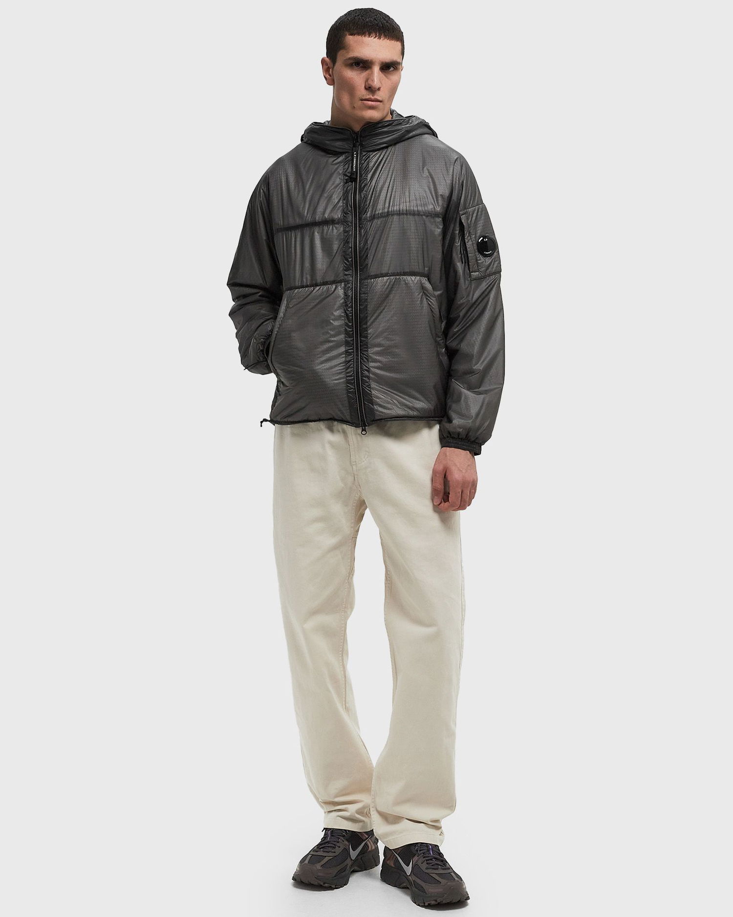 Puffer jakke C.P. Company C.P. Company Nada Shell PrimaLoft® Hooded Jacket Grå | 18CMOW033A006099U-935, 1