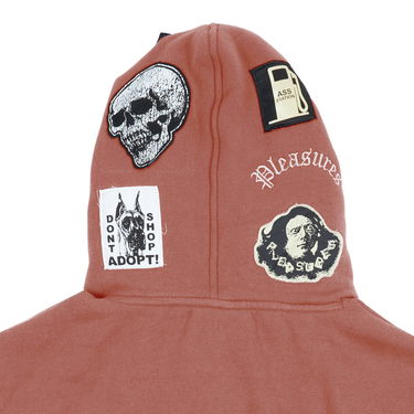Sweatshirt Pleasures Worms Hoodie Brun | P23F022-RUST, 7
