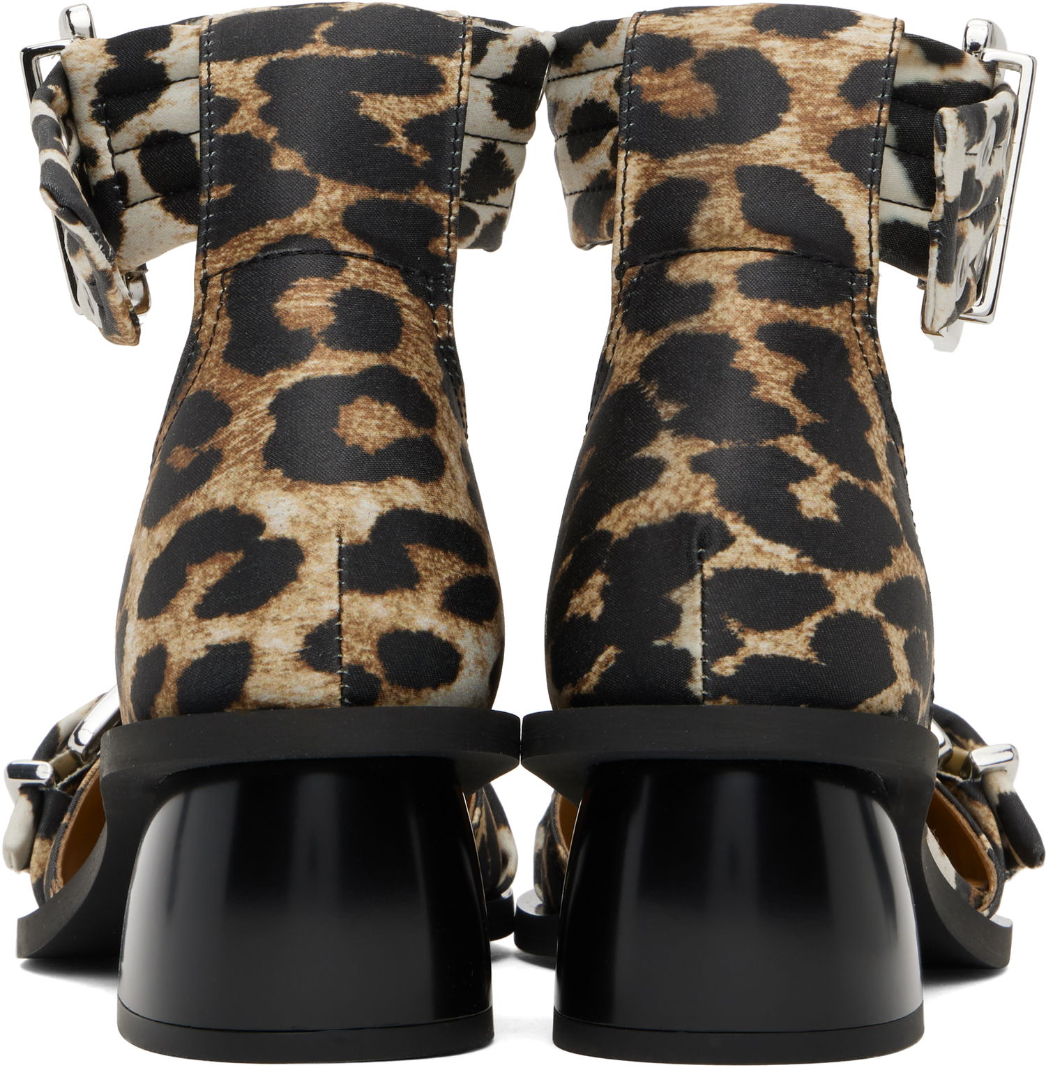 Sneakers og sko GANNI GANNI Buckle Open Cut Heels Brun | S2863, 1