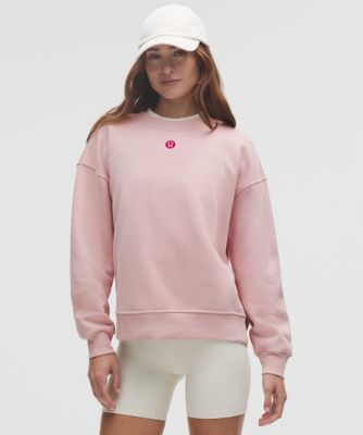 Sweatshirt lululemon Perfectly Oversized Fleece Crew Logo - Size L Lyserød | prod20001239, 6
