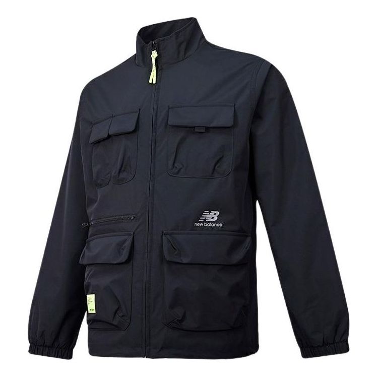 Vindjakke New Balance Multi Pocket Jacket Sort | AMJ21368-BK