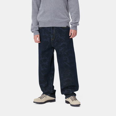 Jeans Carhartt WIP Relaxed Fit Printed Cotton Canvas Pants Blå | I033755_3, 0