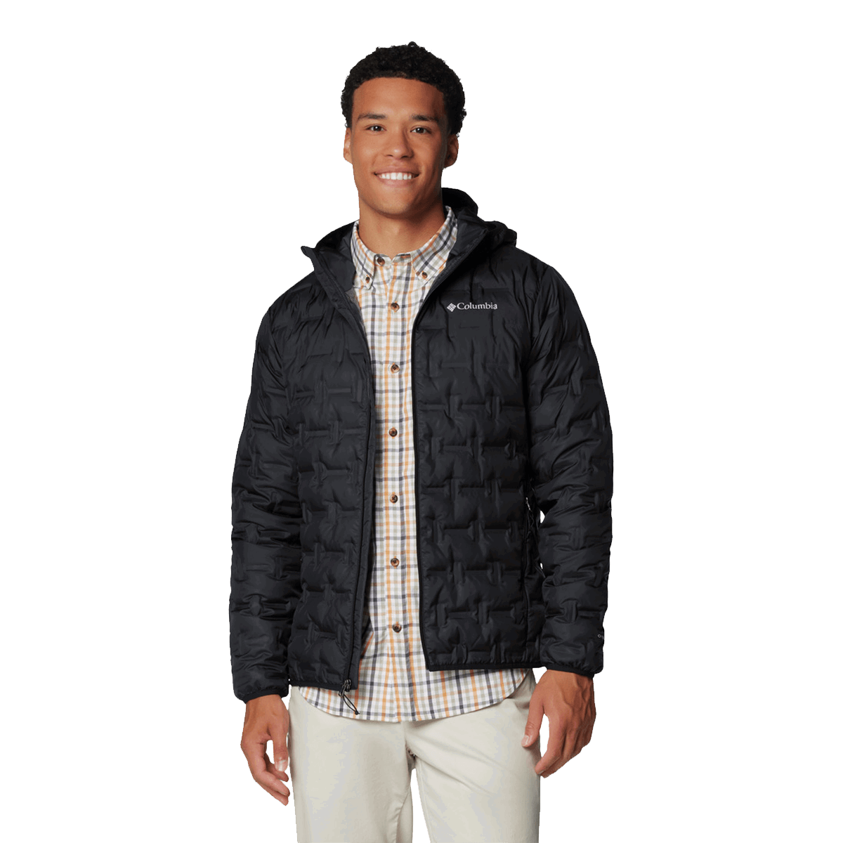 Puffer jakke Columbia Delta Ridge™ II Down Hooded Jacket Sort | 2086221010, 0