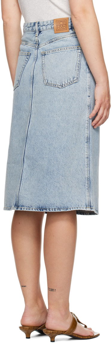 Nederdel TOTEME Five-Pocket Denim Midi Skirt Blå | 243-WRB0193-FB0045, 2
