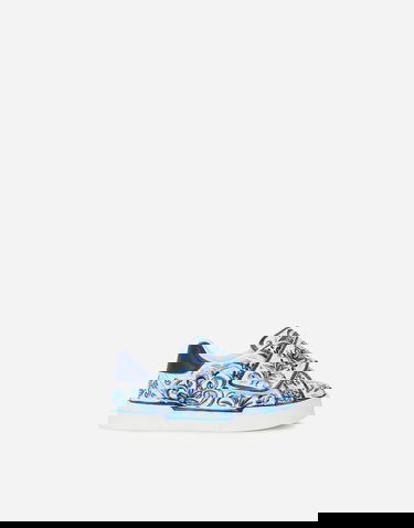 Sneakers og sko Dolce & Gabbana Majolica-print Portofino Light First Steps Hvid | DN0143AD466HA3OB, 0