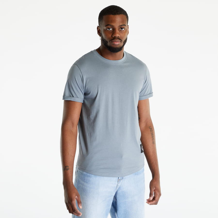 T-shirt CALVIN KLEIN Badge Turn Up Sleeve Grå | J30J315319 PN6, 0