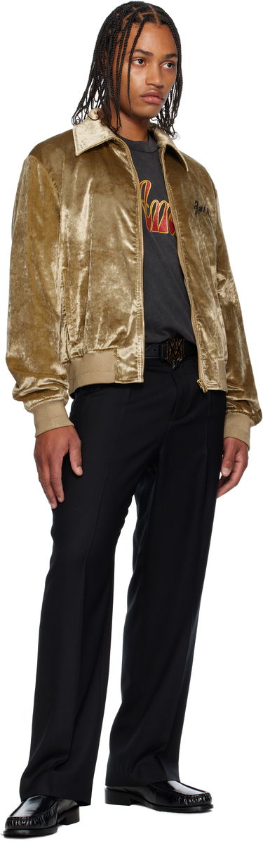 Jakke AMIRI AMIRI Dragon Velvet Jacket Beige | AMOUBB1054, 3