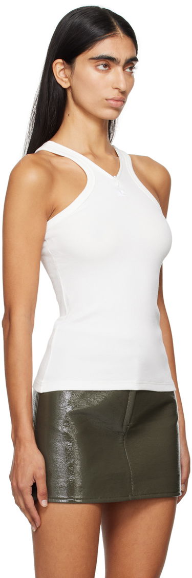 Tanktop Courrèges Black Fitted Zipped Tank Top Sort | 324JDE079JS0121, 4