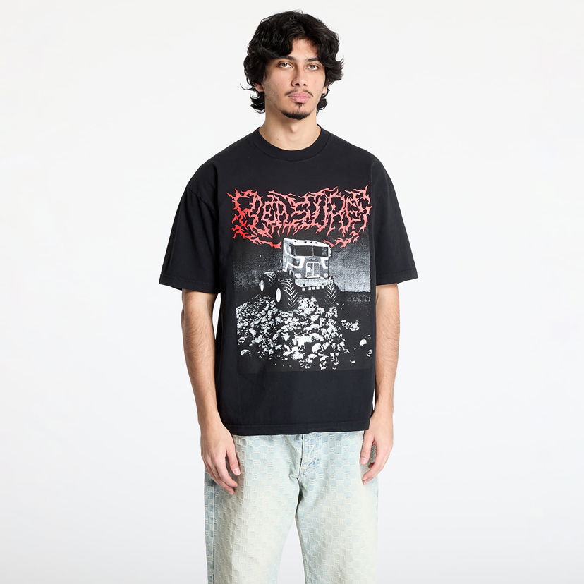 T-shirt Pleasures PLEASURES Off Road Graphic T-Shirt Sort | P25SP065 BLACK