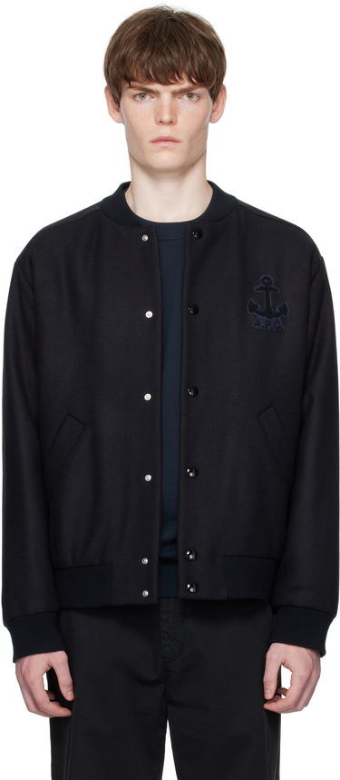 Bomberjakke A.P.C. A.P.C. Micka Wool Bomber Jacket Sort | WVBDE-M32010, 0