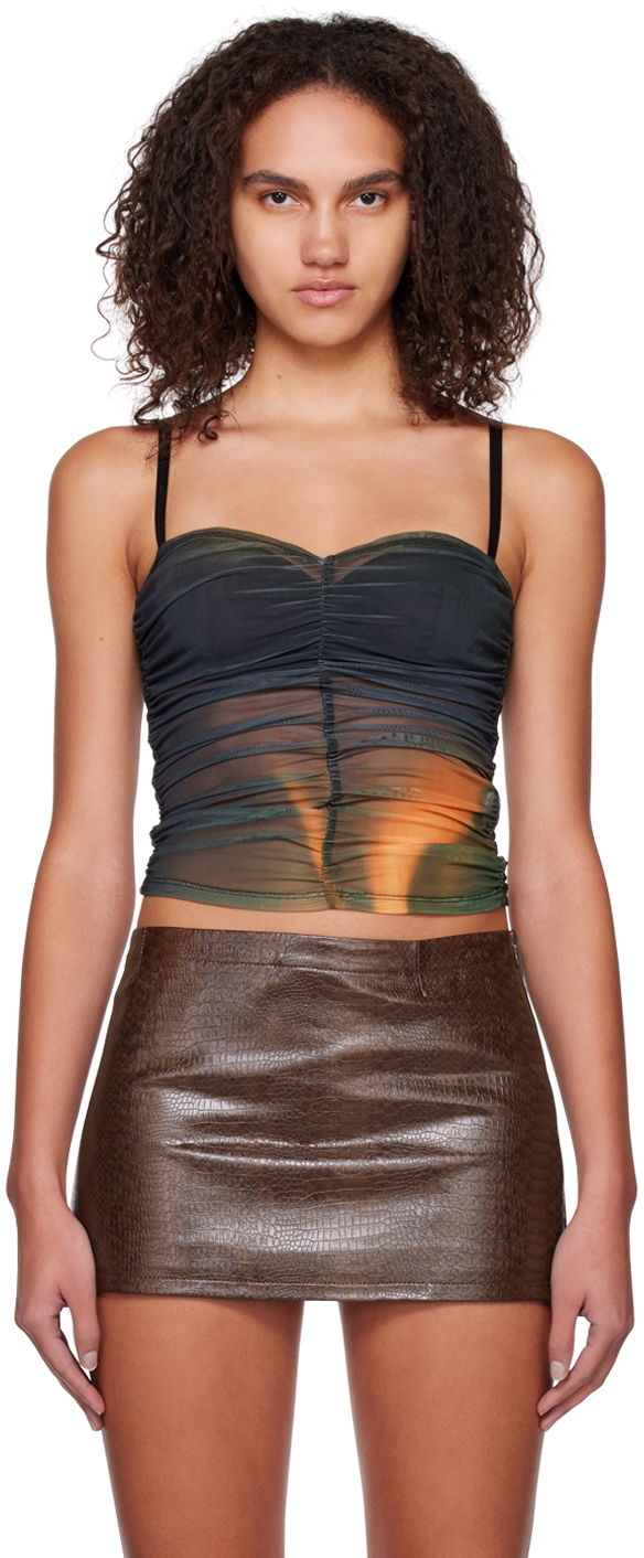 Tanktop Miaou Miaou Renzo Ruched Mesh Tube Top Flerfarvet | 7064PM1AUR
