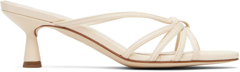 Tøj Aeyde Aeyde Abby Leather Mules Beige | A11-HS-PRAR55ST141-SS25-100-007