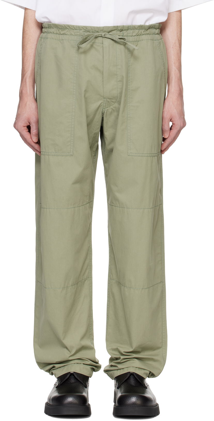 Bukser Bottega Veneta Cotton Twill Trousers Grøn | 794140 V4CS0 3025