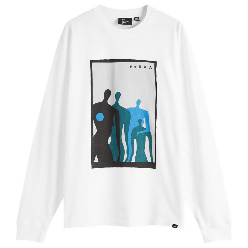 T-shirt By Parra Parra The Visitors Long Sleeve T-Shirt, Size Large Hvid | 53225-WHT