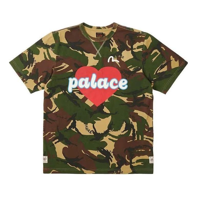 T-shirt Palace Evisu Heart Camo T-Shirt Grøn | P24EVES004