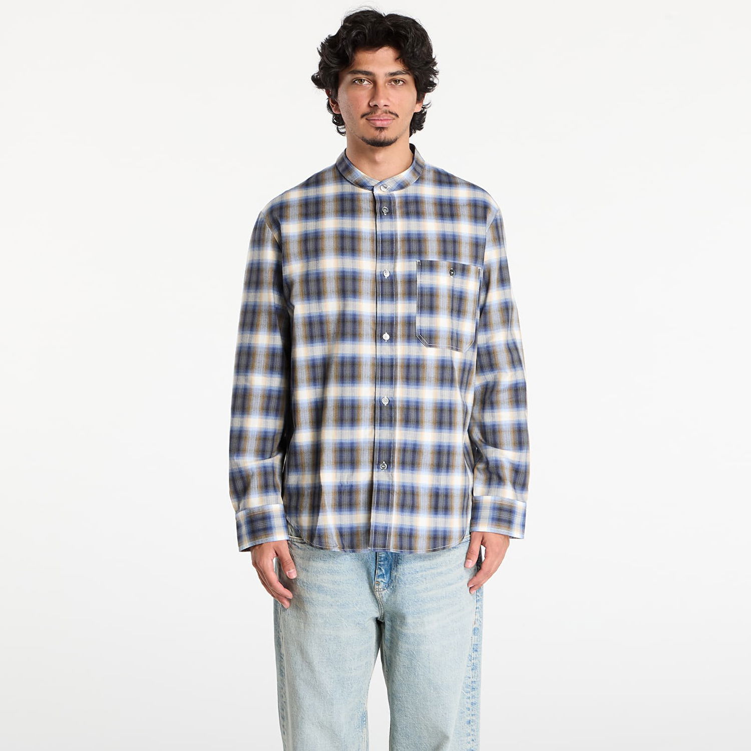 Skjorte A.P.C. A.P.C. Chemise Thomas Plaid Button-Down Shirt Blå | COHKJ-H12635 IAA, 0