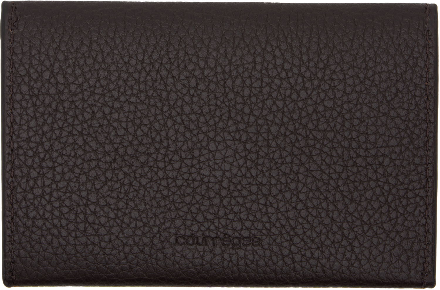 Tegnebog Courrèges Grained Leather Card Holder Brun | 124GPM011CV0016, 1
