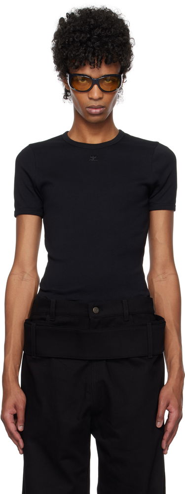 T-shirt Courrèges Courrèges Signature T-Shirt Sort | 125JTS020JS0203, 0