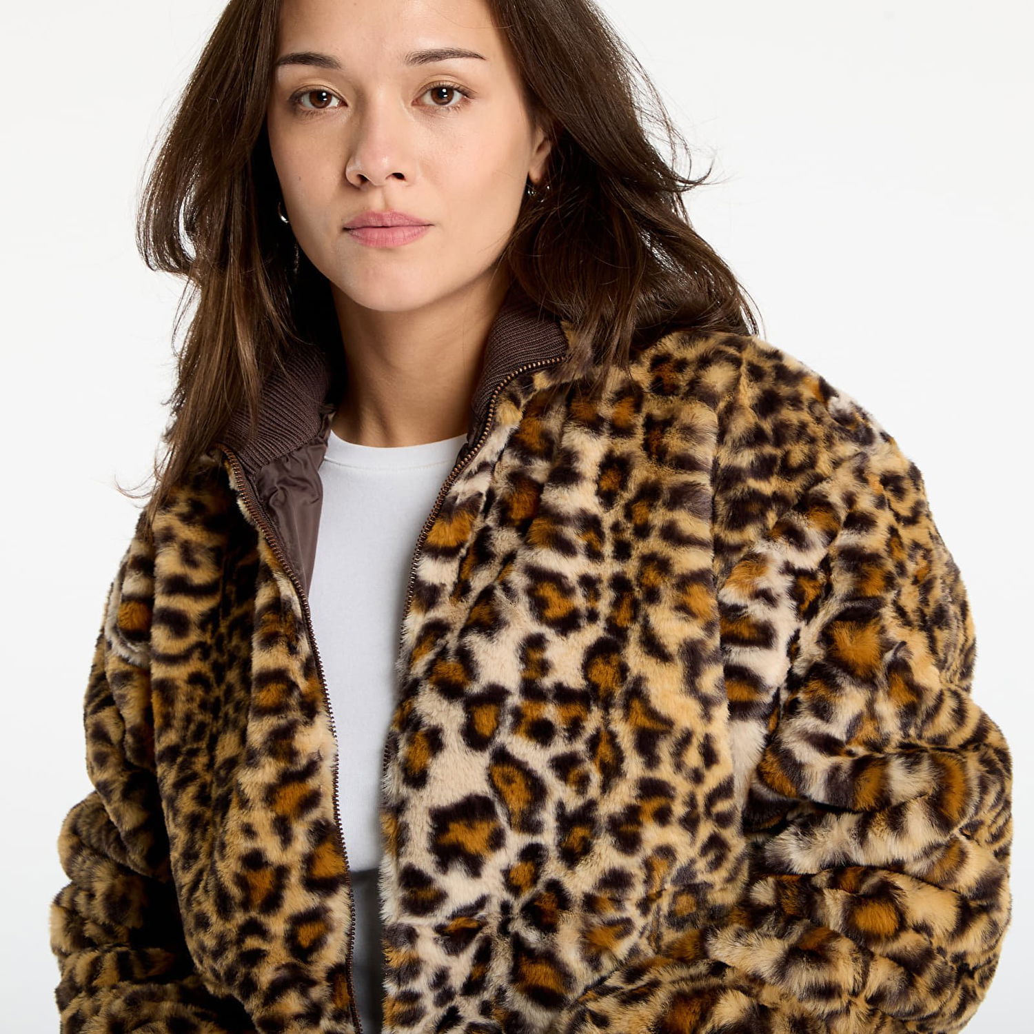 Bomberjakke Urban Classics Cropped Faux Fur Jacket Flerfarvet | TB7938-01720, 1