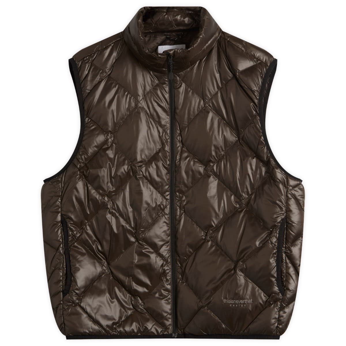 Vest thisisneverthat PERTEX Light Down Vest Brun | TN253OOWVH02-BLK, 0