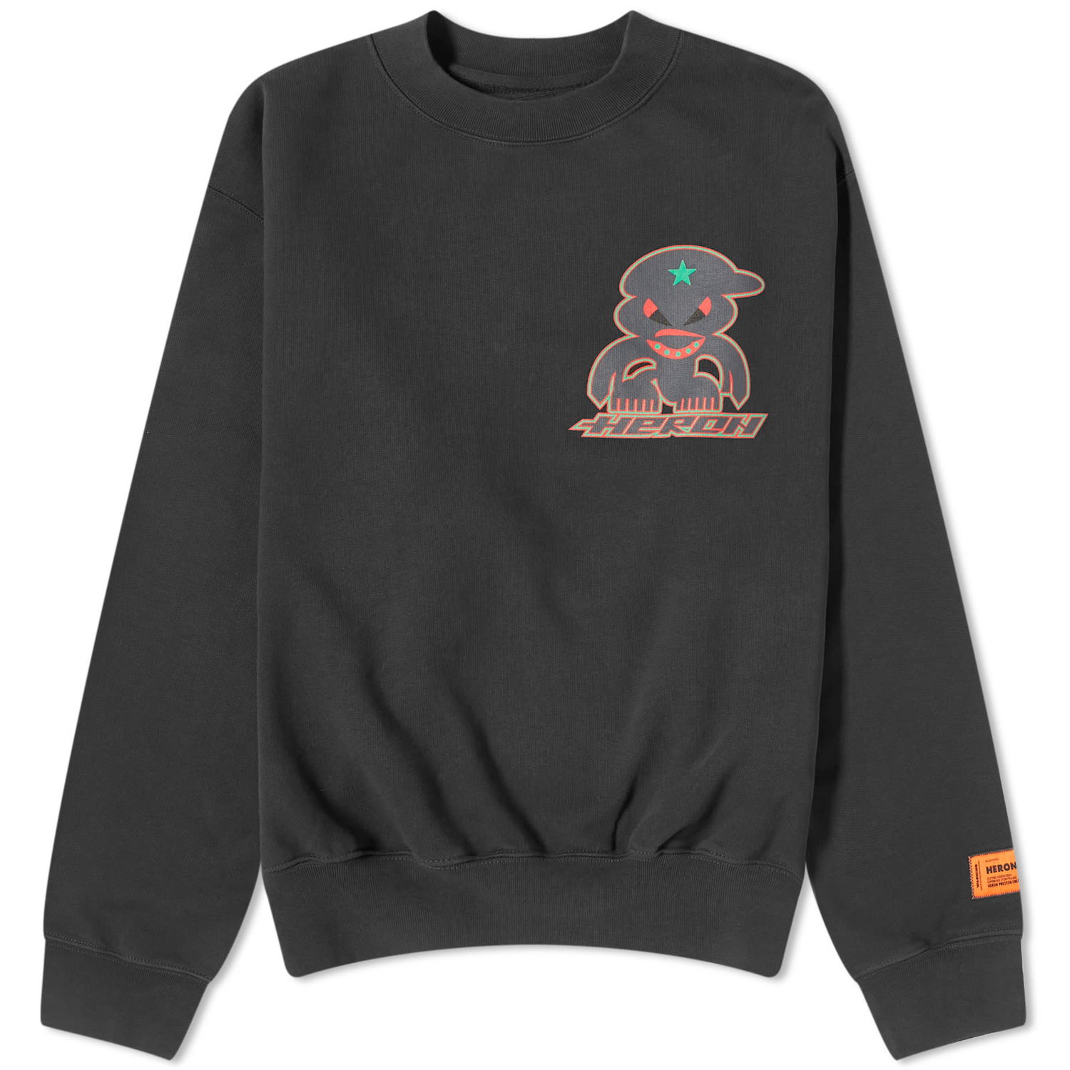 Sweater HERON PRESTON Monster Crewneck Sort | HMBA020F23JER0081007, 0