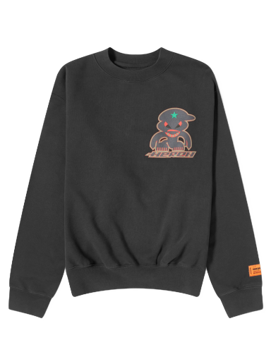 Sweater HERON PRESTON Monster Crewneck Sort | HMBA020F23JER0081007