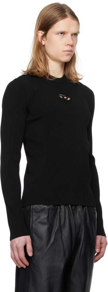 Sweater Diesel Diesel K-Zachary-Round Ribbed Fitted Sweater Sort | A16877-0DLAX-9XXA, 1