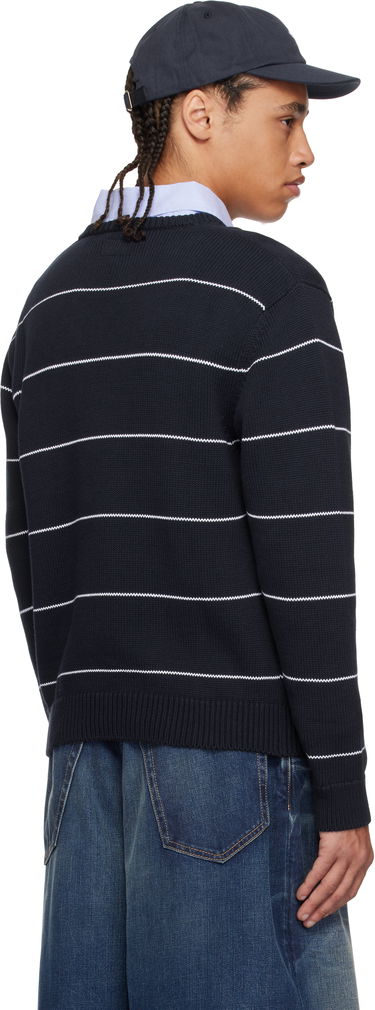 Sweater Noah Noah Striped V-Neck Sweater Mørkeblå | SW096SS25NVY, 2