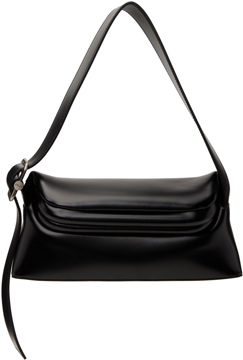 Skuldertaske OSOI Black Leather Shoulder Bag Sort | 22FB010-16-01