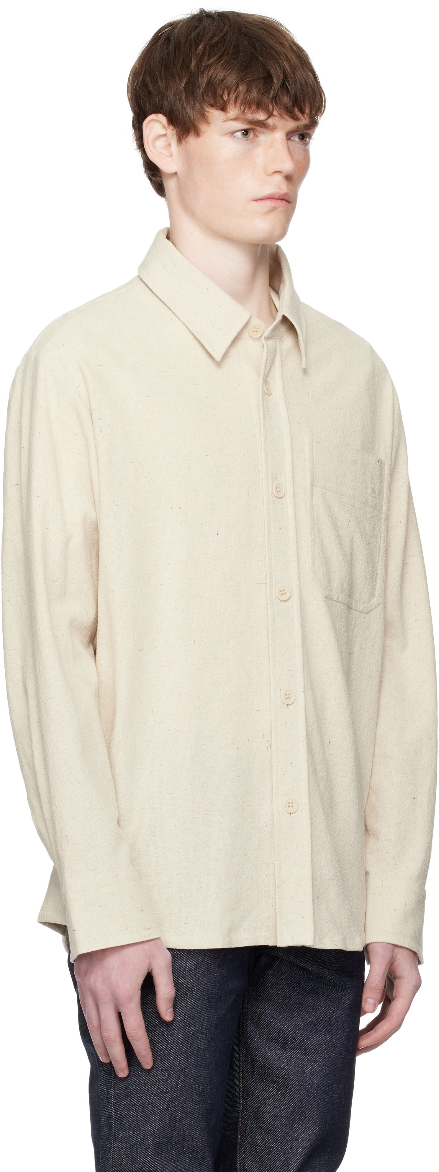 Skjorte A.P.C. A.P.C. Basile Overshirt Beige | COGEV-H02709, 1