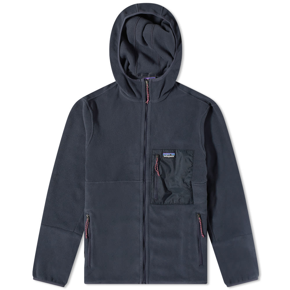 Sweatshirt Patagonia Microdini Hooded Fleece Sort | 26210-PIBL, 0