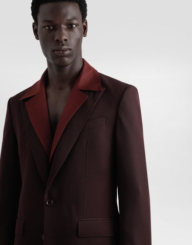 Jakke Dolce & Gabbana Dolce & Gabbana Single-Breasted Wool Jacket Bourgogne | G2TV4TFU2OWM5039, 3