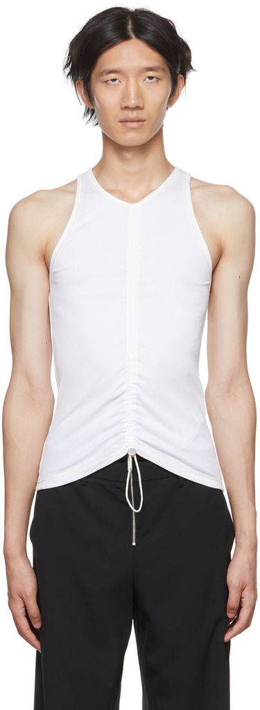 Tanktop Dion Lee Ruched Tank Top Hvid | C3042S22, 0