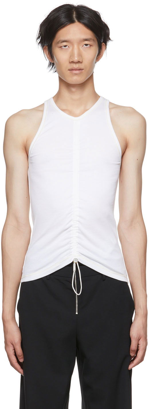 Tanktop Dion Lee Ruched Tank Top Hvid | C3042S22