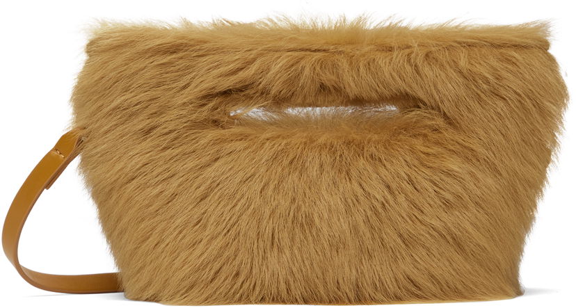 Håndtaske The Attico Attico 'Via dei Giardini 15' Fur Shoulder Bag Brun | 250WAH00048 LBT119AA