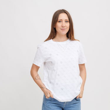 T-shirt GUESS Guess Chrysanta T-Shirt Hvid | V5GI16I3Z14-P0JE, 0