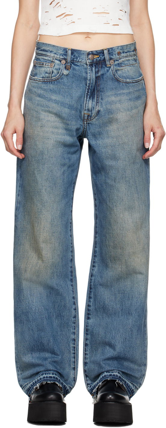 Jeans R13 R13 D'Arcy Loose Jeans Blå | R13WD038-D213C, 0