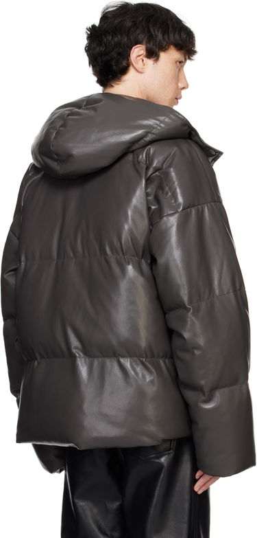 Puffer jakke Nanushka Nanushka Vili Vegan Leather Puffer Jacket Grå | NM24FWJK01769, 2
