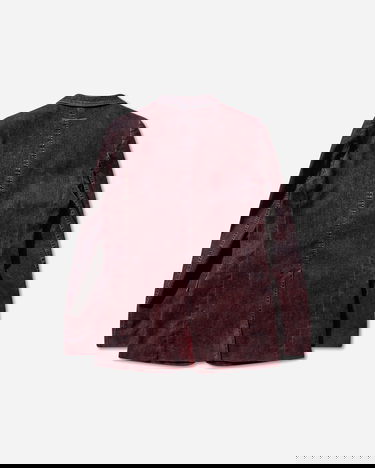 Jakke Maison Margiela Flocked Denim Suit Jacket Bourgogne | SH2BN0019 227, 2