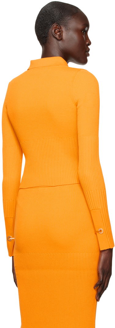 Sweater Dion Lee Gradient Rib Long Sleeve Cardigan Orange | A7663R23, 2