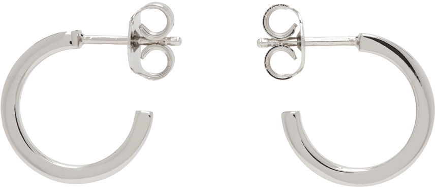 Øreringe Maison Margiela MM6 Numeric Minimal Signature Hoop Earrings Grå | SM6VG0072 P6469, 0