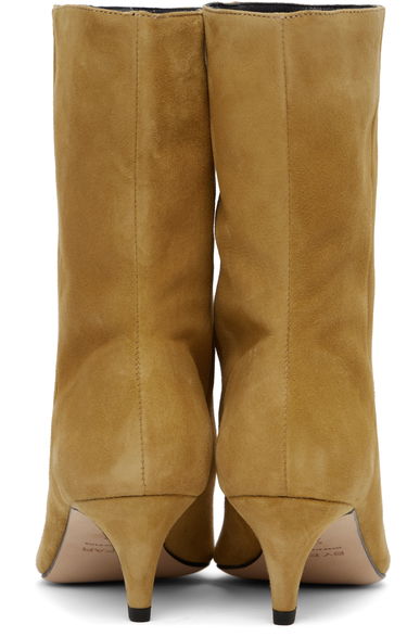 Kjole BY FAR BY FAR Lysander Suede Leather Boots Gul | MWFBO068KL007BR052PL, 1